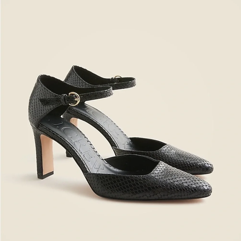 J Crew Made-in-Spain Jules pumps in snake-embossed leather CC063